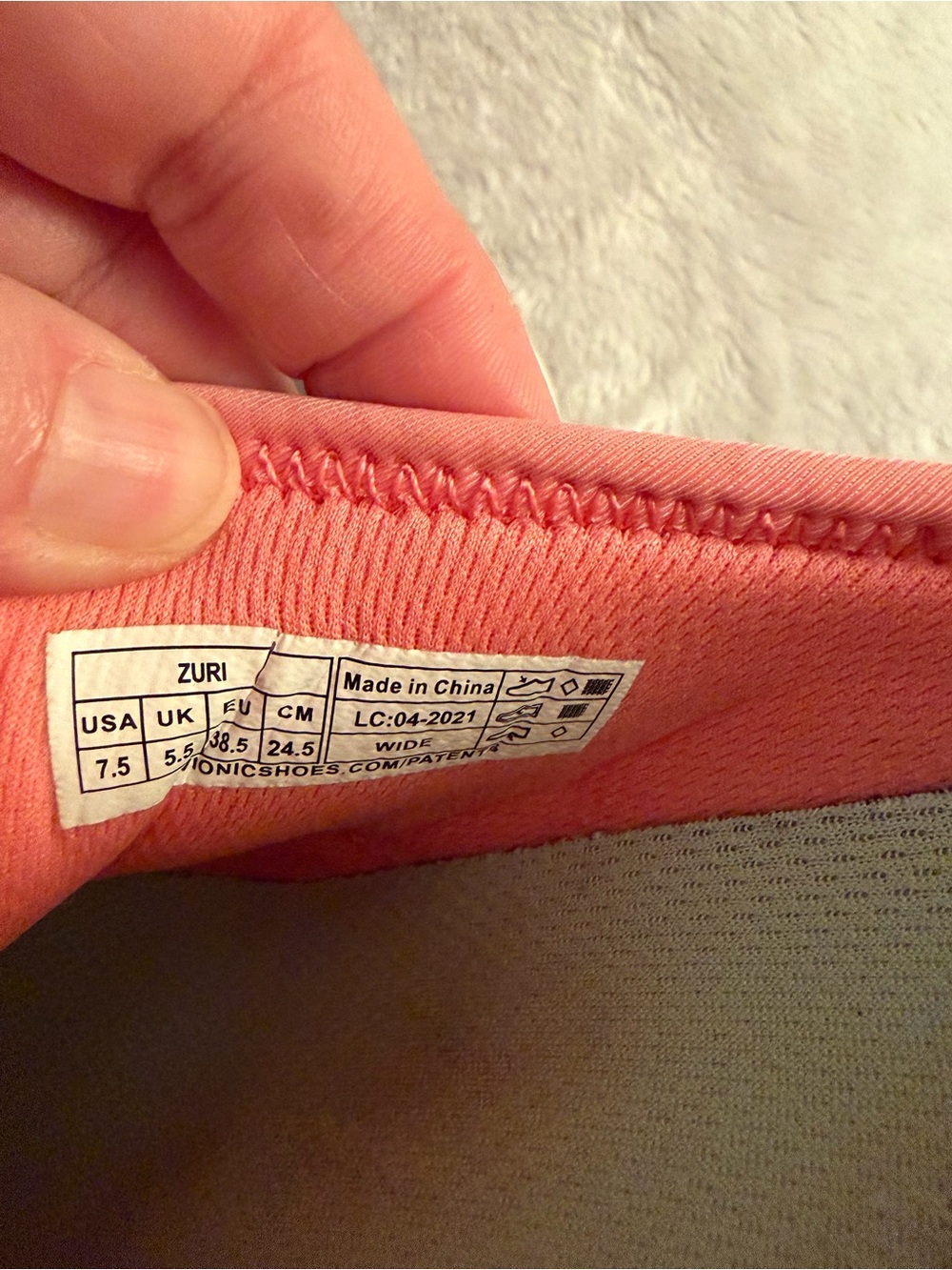 Vionic Coral Pink Slip-On Sneakers with Toggle Laces - Picture 8 of 9